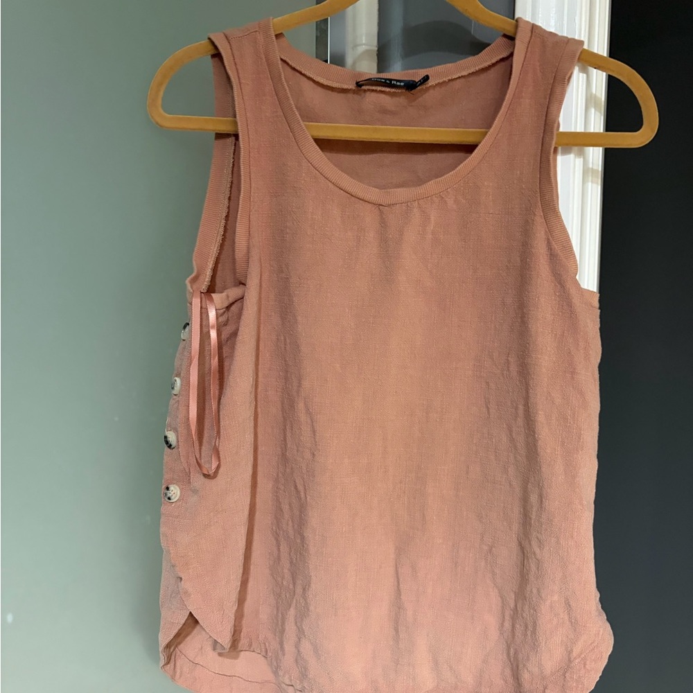 Doe & Rae Sleeveless Pink Top
